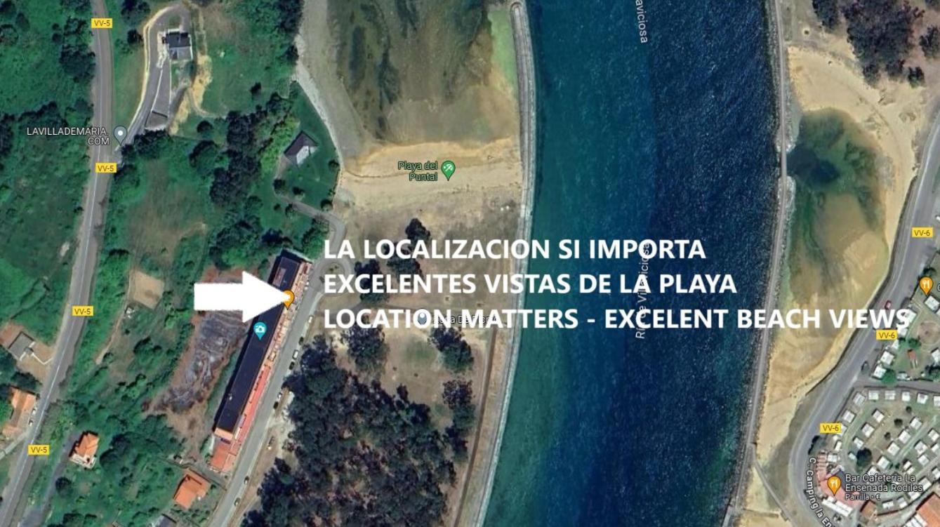 Playa Del Puntal I Villaviciosa Primera Linea Playa Exterior foto